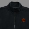 Hermès (Complete Three Labels) 2024 Autumn-Winter Men's Cardigan Turtleneck Jacket, Imported Double-Sided Fleece Fabric from Germany