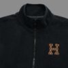 Hermes (Complete Three Labels) 2024 Autumn-Winter Men's Cardigan Crewneck Jacket, Imported Double-Sided Fleece Fabric from Germany
