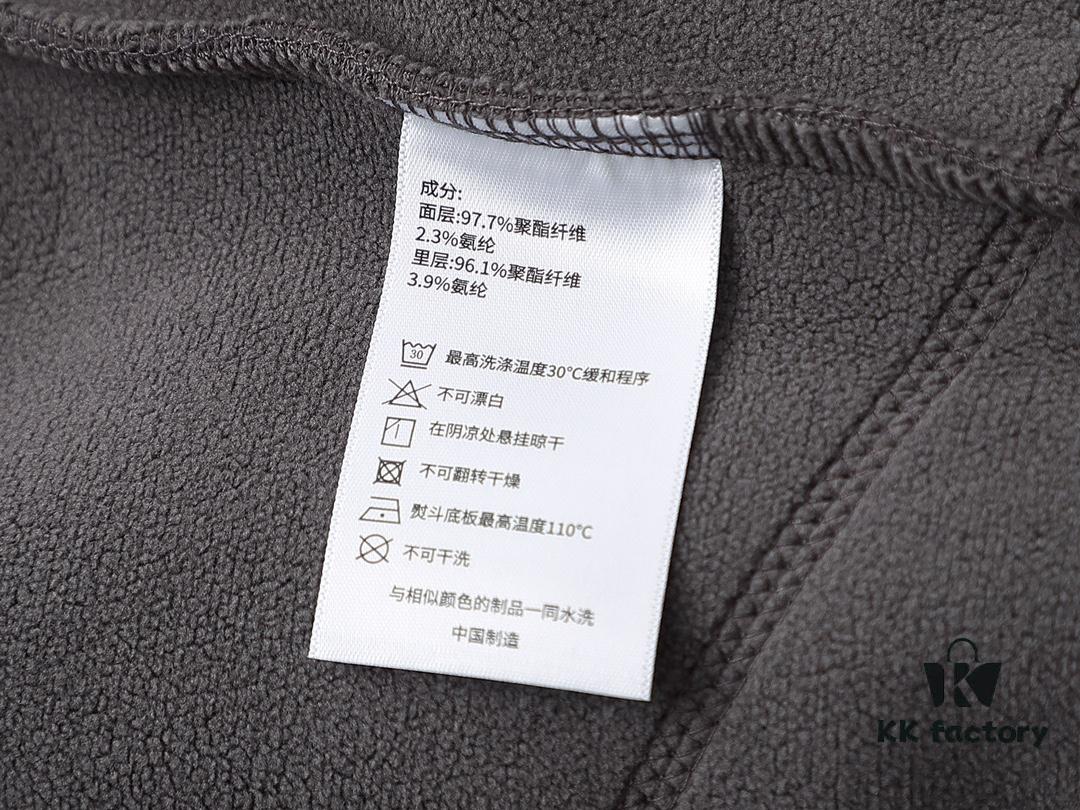 Hermes (Complete Three Labels) 2024 Fall/Winter Men's Cardigan Turtleneck Jacket, Imported Double-Sided Fleece Fabric from Germany