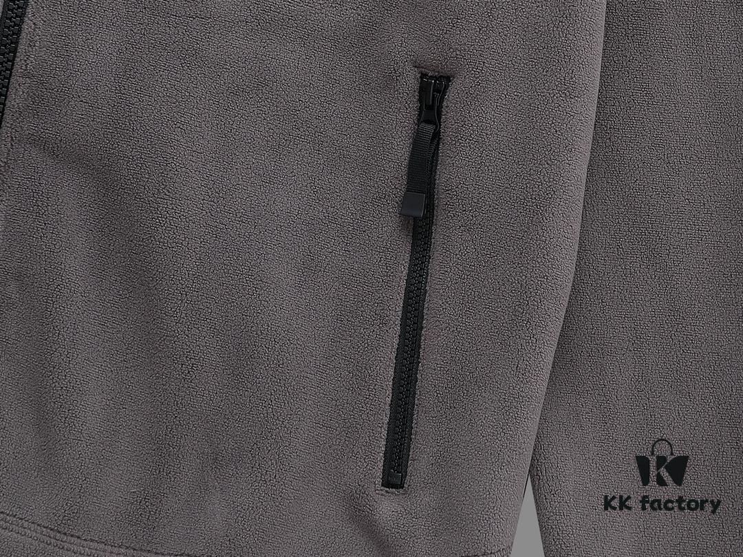 Hermes (Complete Three Labels) 2024 Autumn/Winter Men's Cardigan Crewneck Jacket, Imported Double-Sided Fleece Fabric