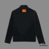 Hermes (Complete Three Labels) 2024 Autumn/Winter Men's Cardigan Turtleneck Jacket, Imported Double-Sided Fleece Fabric