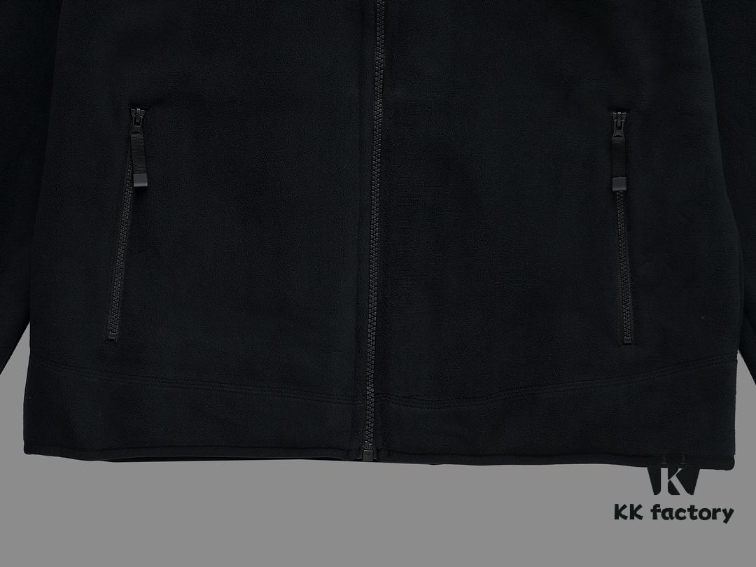 Hermes (Complete Three Labels) 2024 Autumn-Winter Men's Cardigan Turtleneck Jacket, Imported Double-Sided Fleece Fabric