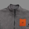 Hermes (Complete Three Labels) 2024 Autumn-Winter Men's Cardigan Turtleneck Jacket, Imported Double-Sided Fleece Fabric
