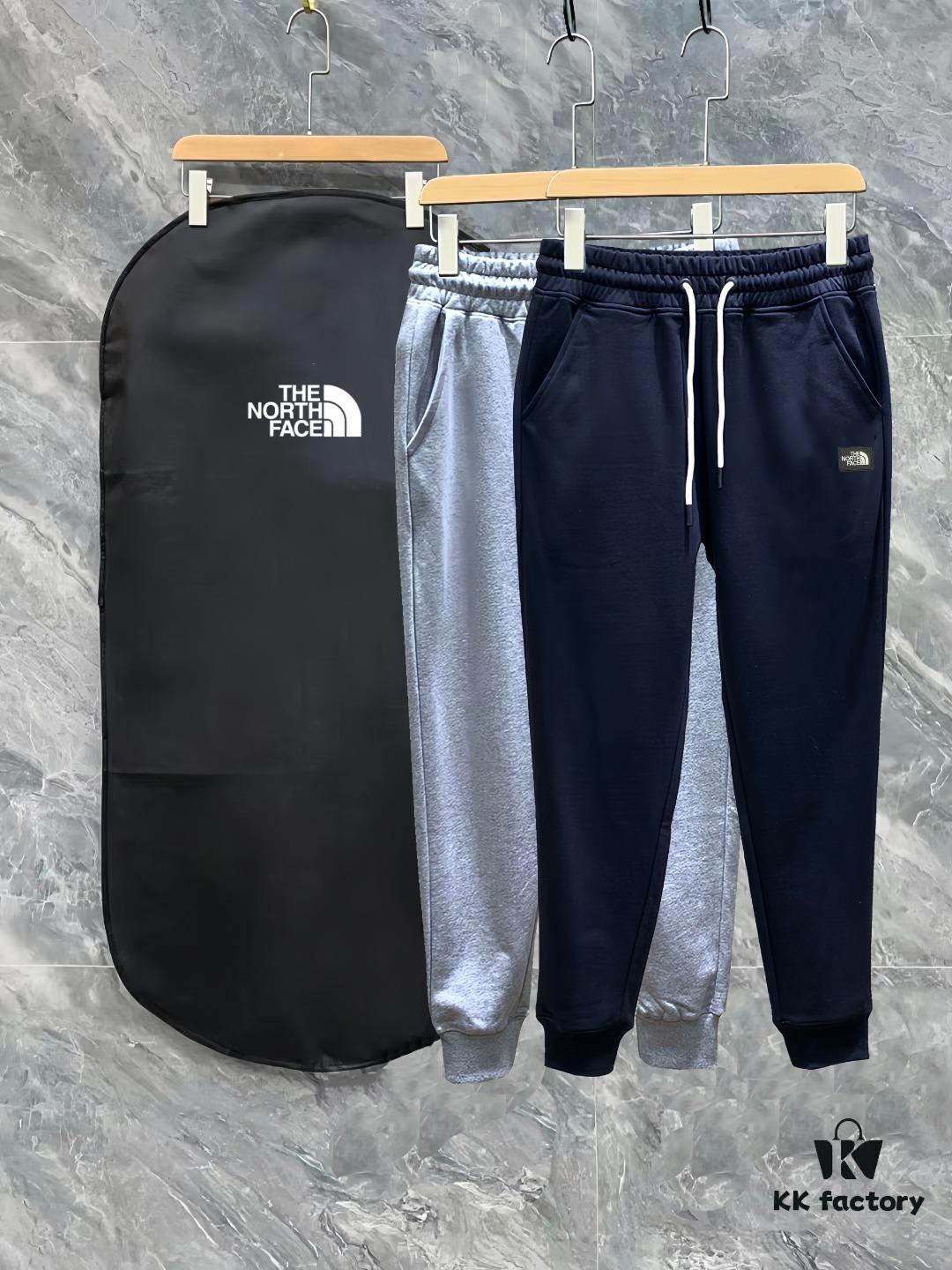 The North Face SS Collection Slim Fit Premium Logo Athletic Pants, 360g High-Quality Fabric, Minimalist Design, Factory Direct Export