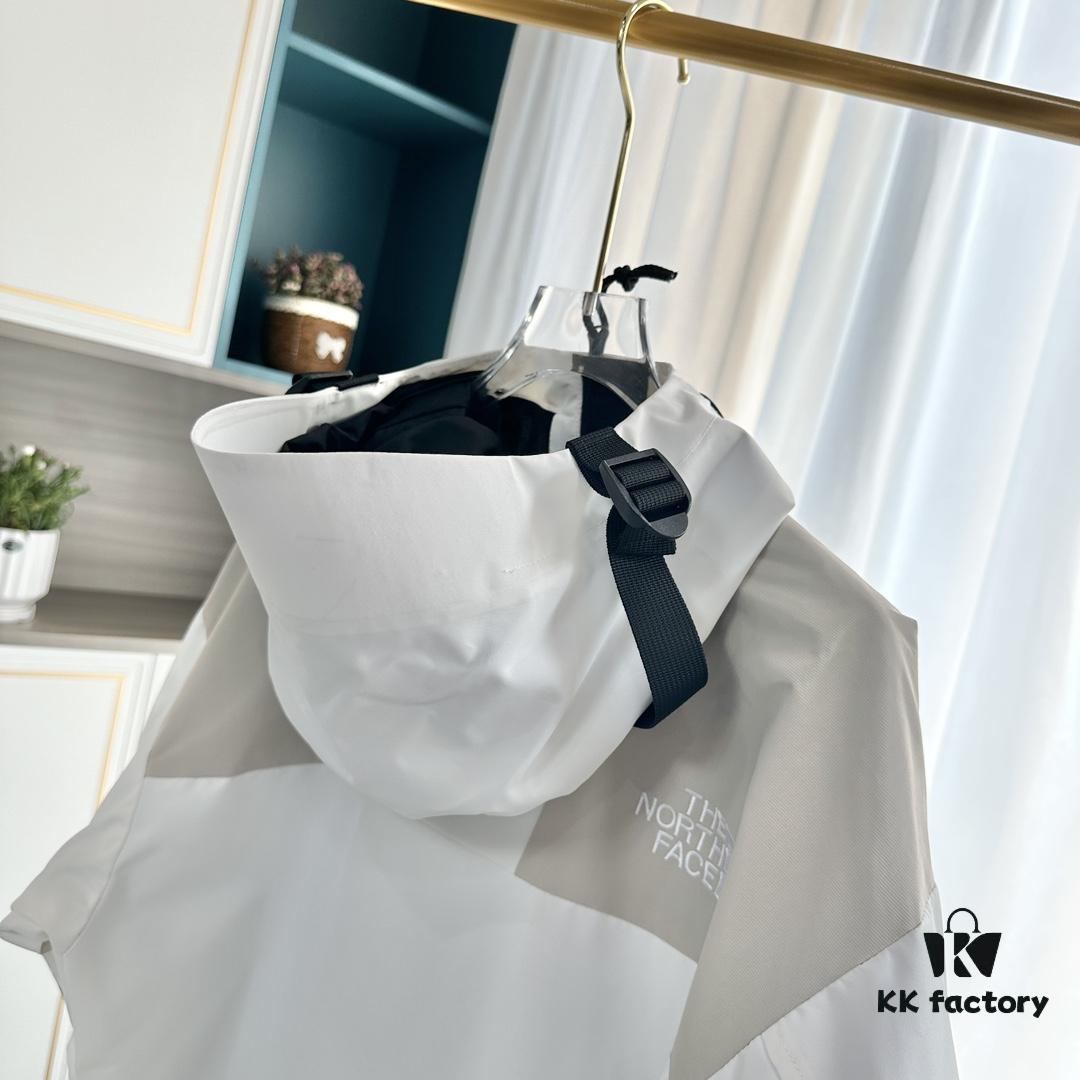 Premium Original The North Face 1990 Gore-Tex Two-Tone White Classic Waterproof Jacket