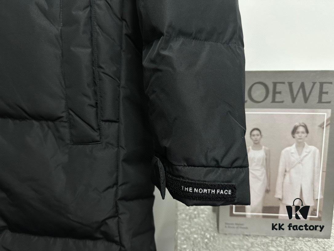 THE NORTH FACE NEVER STOP EXPLORING Series Long-Length Down Jacket - Unisex Workwear Style with Hood, Waterproof and Windproof Fabric, 800 Fill Power White Goose Down