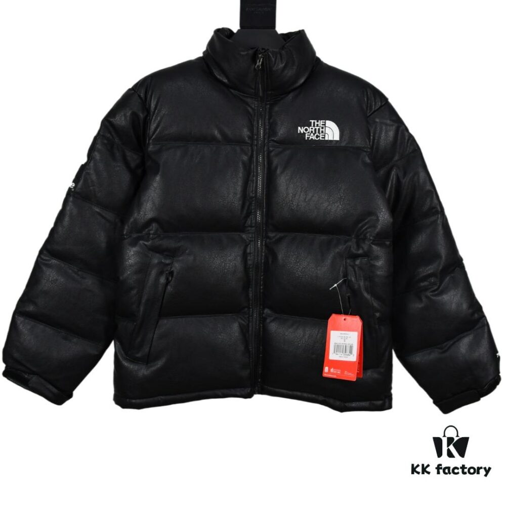 Supreme x The North Face 17FW Leather Nuptse Jacket - Premium Down Jacket with Genuine Leather