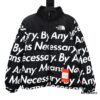 Supreme x The North Face TNF 15FW By Any Means Collaborative Down Jacket (Full Alignment Lettering) with Hidden Hood