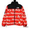 Supreme x The North Face TNF 15FW By Any Means Collaboration Down Jacket (Full Alignment Letters) with Hidden Hood