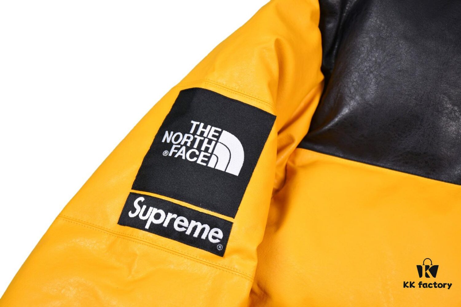 Supreme x The North Face 17FW Leather Nuptse Jacket - Premium Down Puffer with Genuine Leather