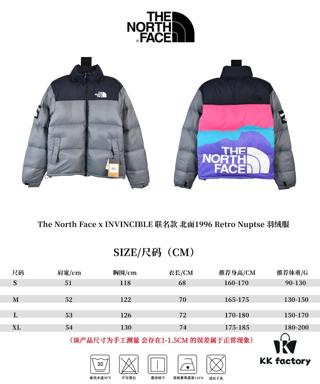 The North Face x INVINCIBLE Collaboration 1996 Retro Nuptse Down Jacket - Top-Tier Version
