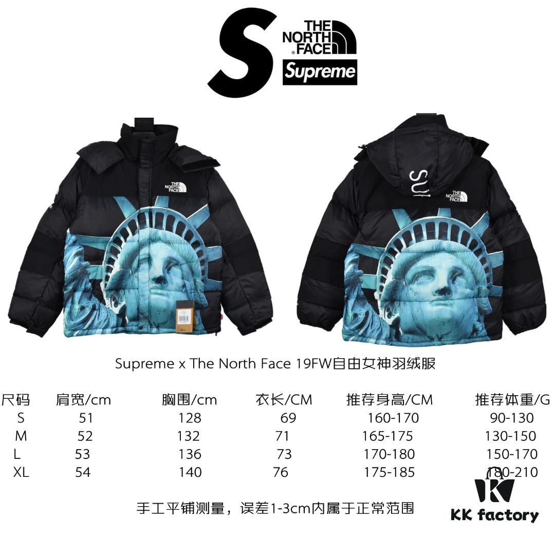Supreme 19FW Week 10 x The North Face Goddess of Liberty Down Jacket