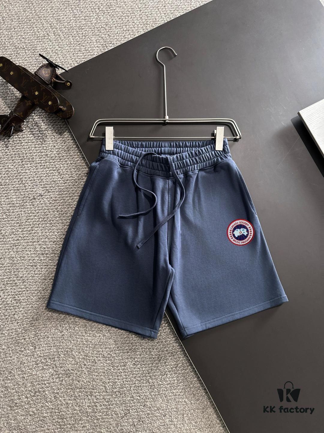 High-End CANADA GOOSE 2025 Spring/Summer New Casual Elastic Waist Loose Dyed Short Pants