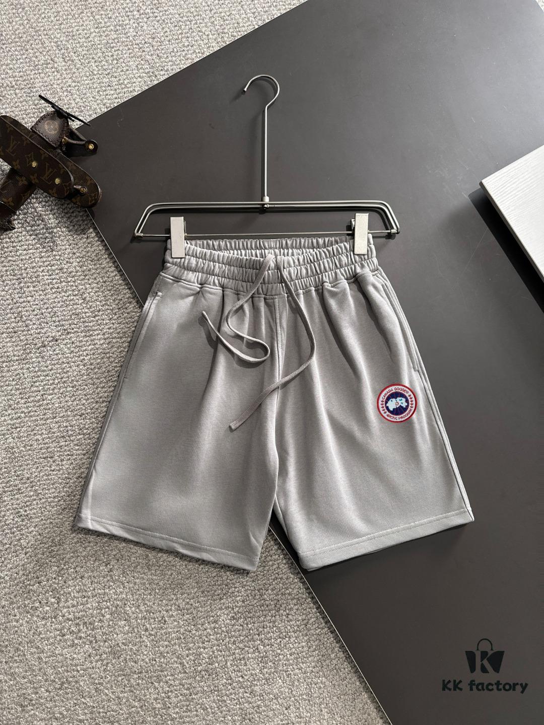 CANADA GOOSE Canada Goose 2025 Spring Summer New Elastic Waist Casual Solid Color Loose Shorts