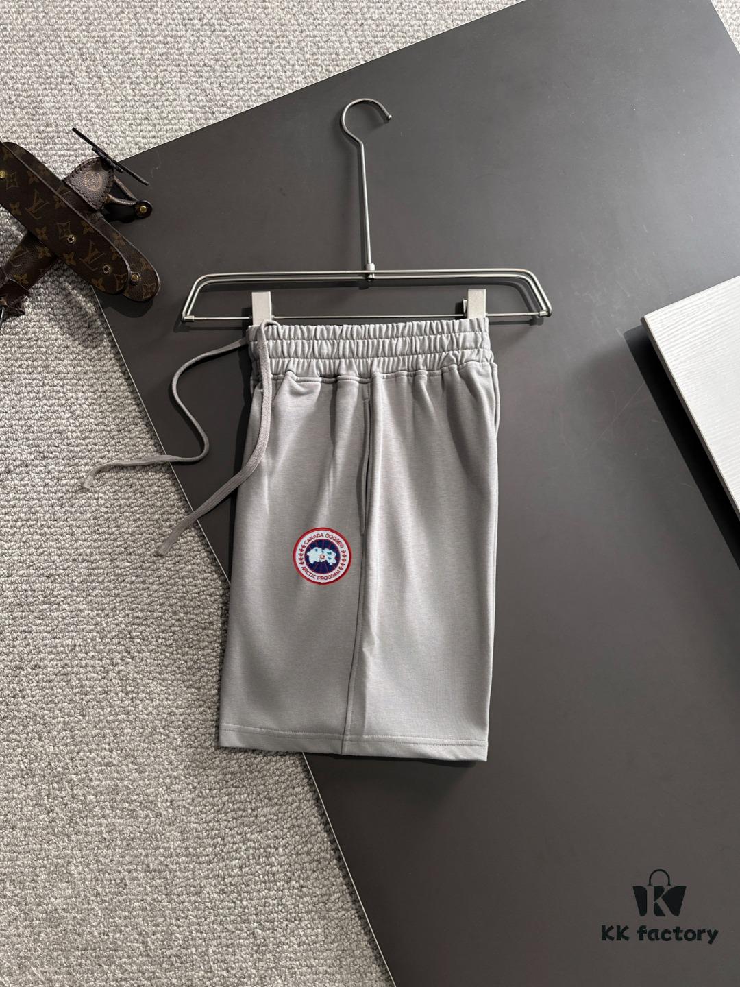 CANADA GOOSE Canada Goose 2025 Spring Summer New Elastic Waist Casual Solid Color Loose Shorts