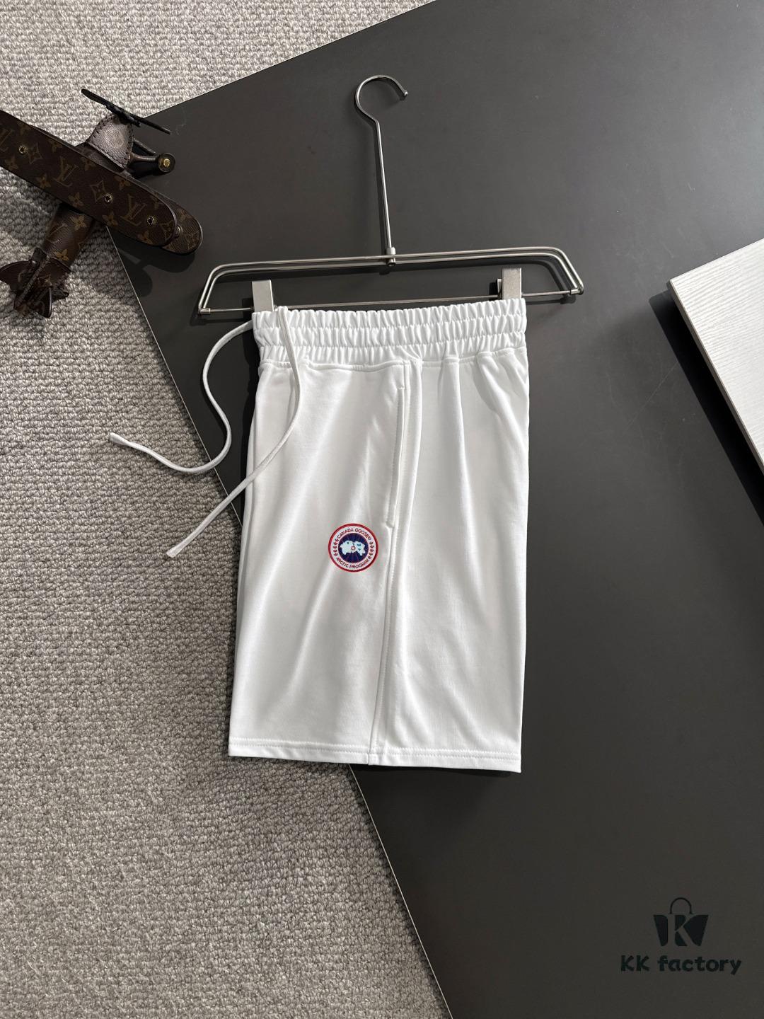 CANADA GOOSE 2025 Spring/Summer New Arrival Casual Loose Solid Color Shorts with Elastic Waistband