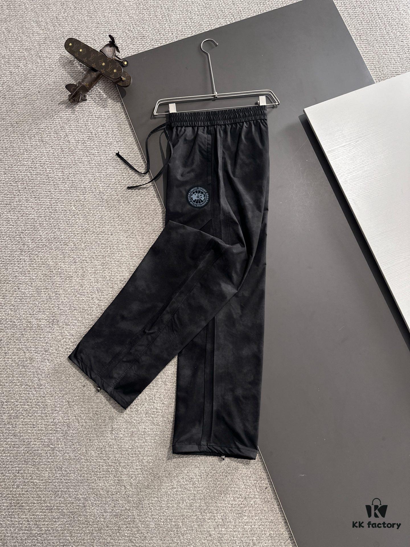 Canada Goose 2025 Spring/Summer New Elastic Waist Casual Pants, Lightweight Custom Counter Fabric, Highly Breathable and Comfortable, Exquisite Details, Brand-Inspired Design Concept Reflecting High Quality, Soft and Smooth Touch