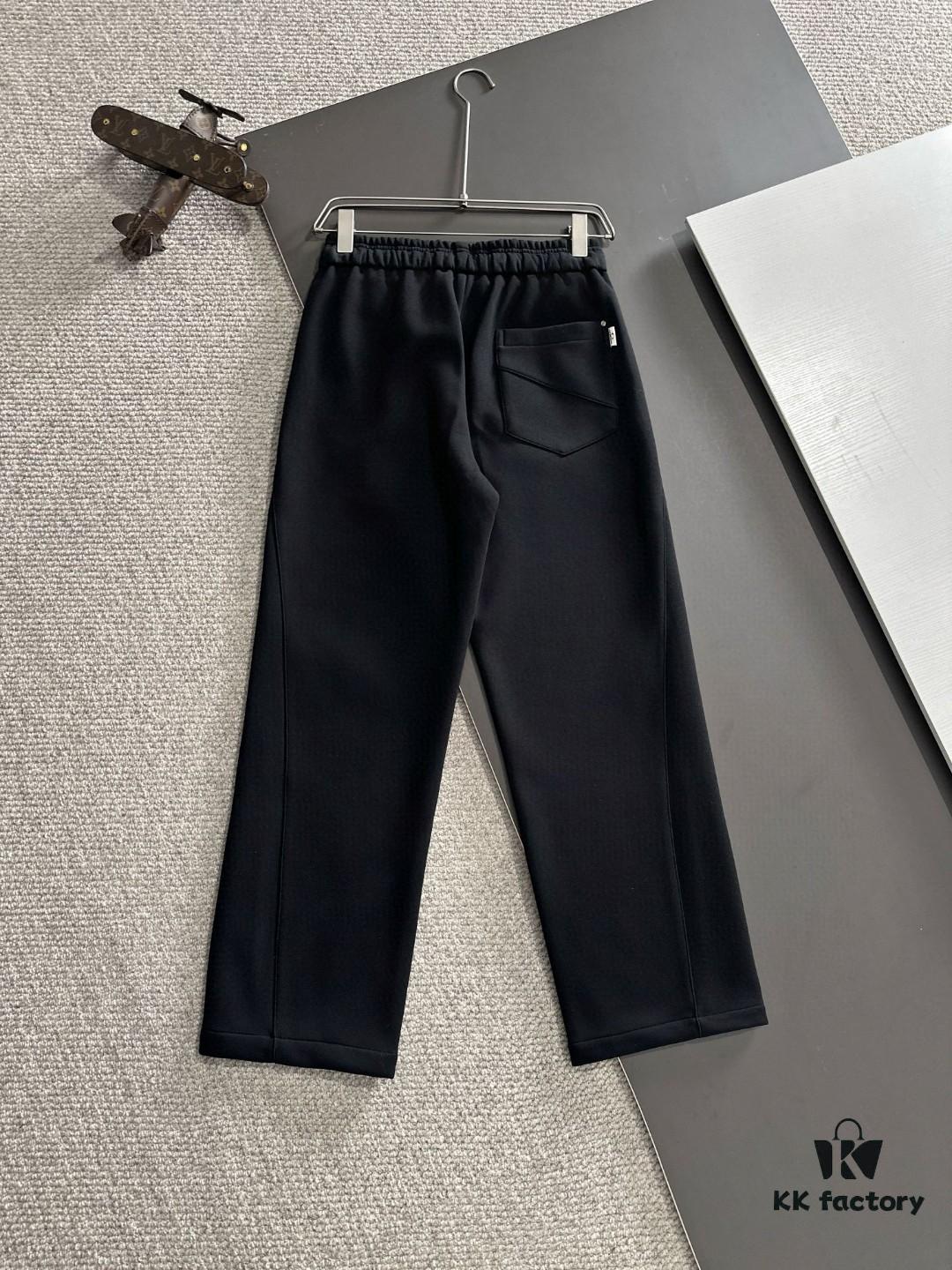 Canada Goose 2025 Early Spring New Elastic Waist Casual Pants, Fleece-Lined and Thickened for Warmth