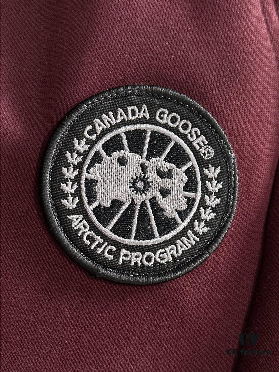 Canada Goose 2025 Early Spring New Elastic Waist Casual Pants, Fleece-Lined and Thickened for Warmth