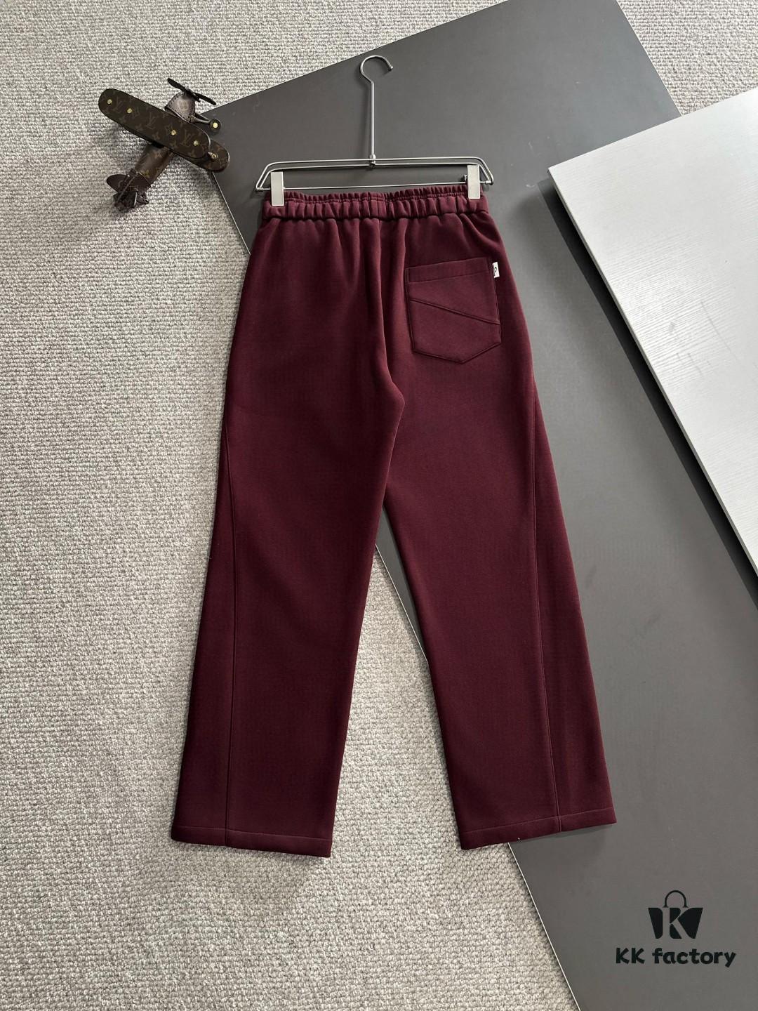 Canada Goose 2025 Early Spring New Elastic Waist Casual Pants, Fleece-Lined and Thickened for Warmth