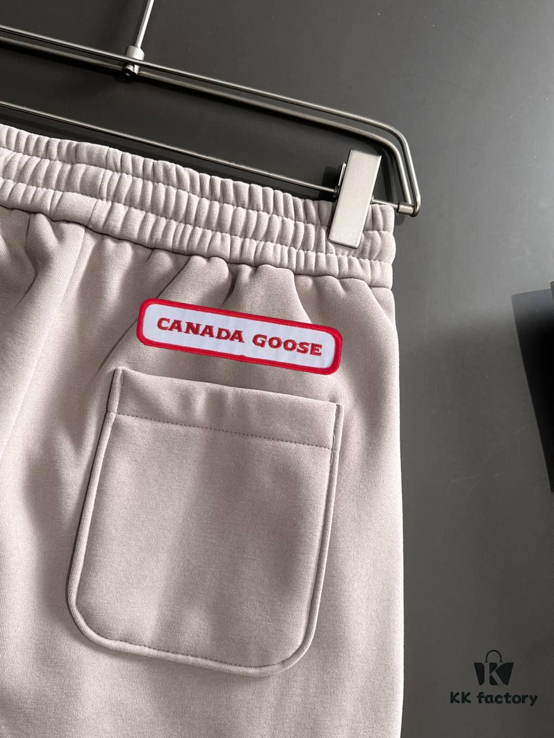 Next-Day Shipping Canada Goose 2024 Autumn/Winter New Casual Pants with Elastic Waist, Fleece-Lined and Thickened, Premium Custom Fabric, Breathable and Comfortable, Exquisite Details, Brand-Inspired Design Concept Reflecting High Quality, Soft and Smooth Touch