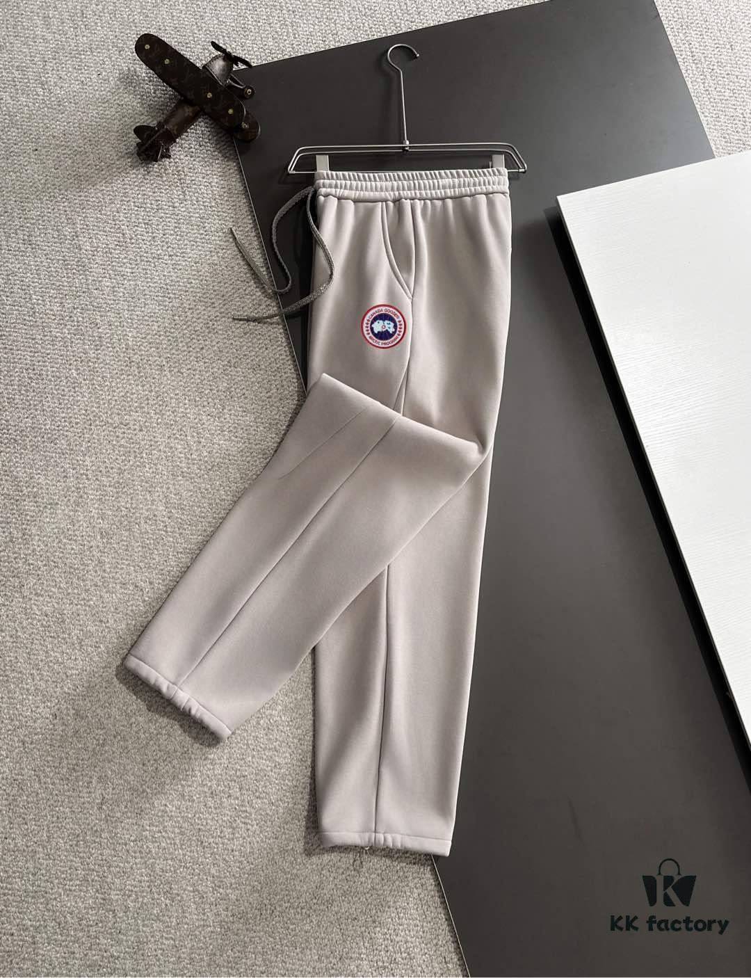 Next-Day Shipping Canada Goose 2024 Autumn/Winter New Casual Pants with Elastic Waist, Fleece-Lined and Thickened, Premium Custom Fabric, Breathable and Comfortable, Exquisite Details, Brand-Inspired Design Concept Reflecting High Quality, Soft and Smooth Touch