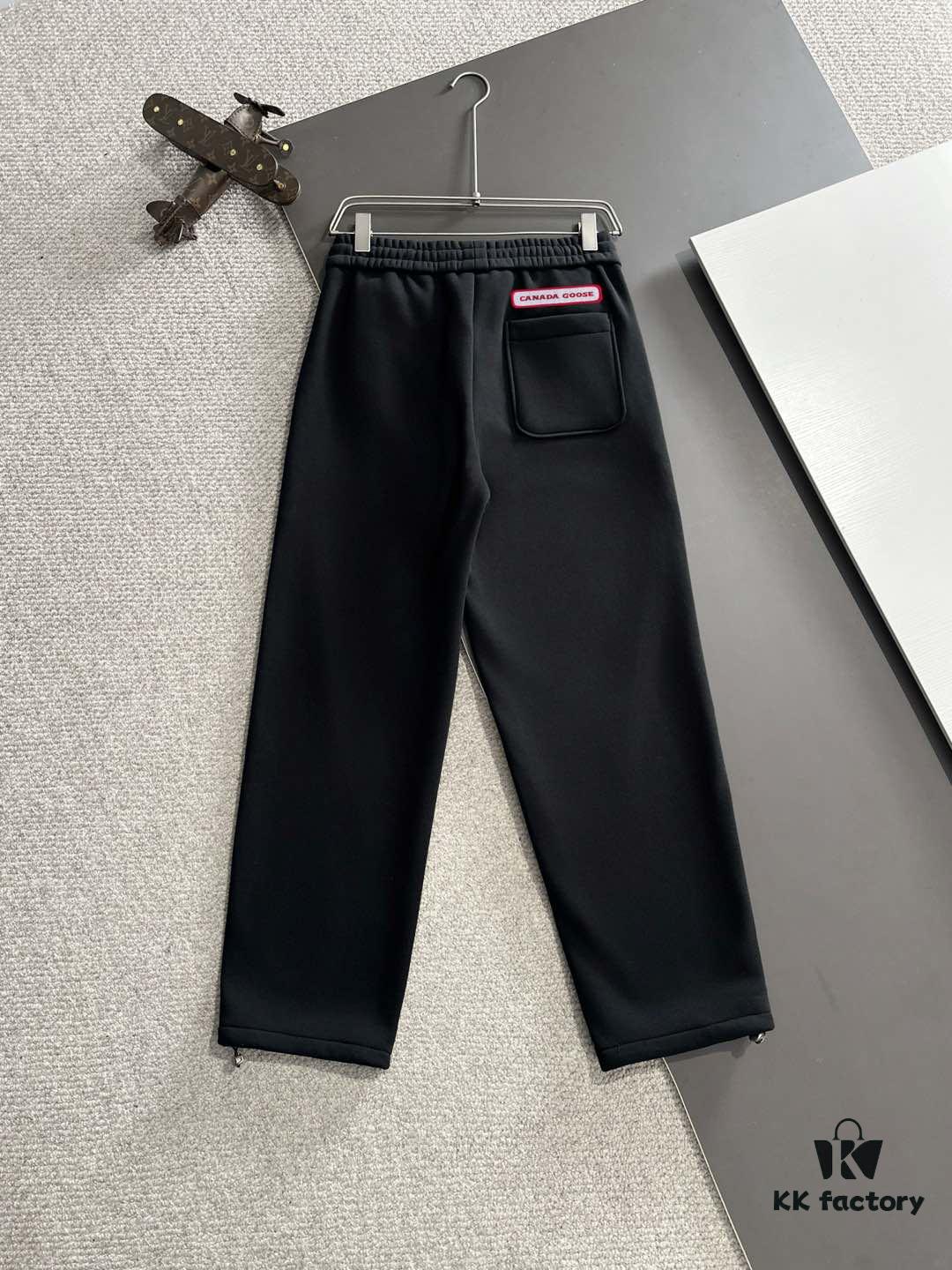 Next-Day Shipping Canada Goose 2024 Autumn/Winter New Casual Pants with Elastic Waist, Fleece-Lined and Thickened, Premium Custom Fabric, Breathable and Comfortable, Exquisite Details, Brand-Inspired Design Concept Reflecting High Quality, Soft and Smooth Touch