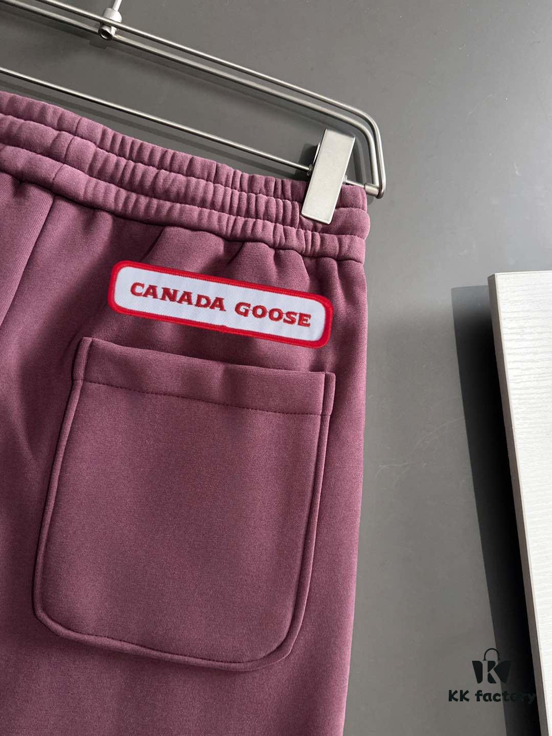 Large Goose 2024 Autumn/Winter New Casual Elastic Waist Pants, Fleece-Lined and Thickened, Premium Custom Fabric, Breathable and Comfortable, Exquisite Details, Brand-Inspired Design, High-Quality Craftsmanship, Soft and Smooth Touch