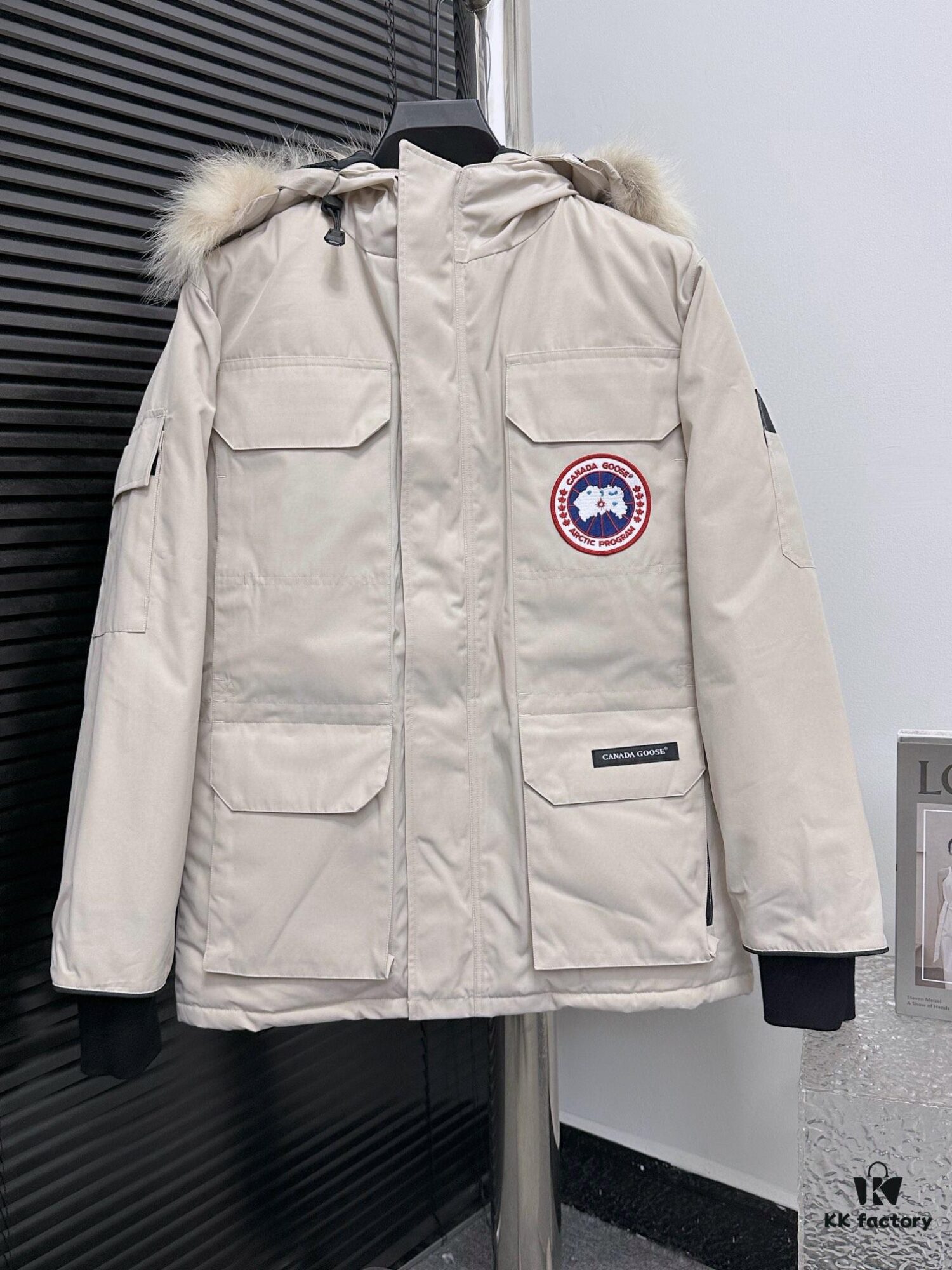 Canada Goose Expedition Parka 08 Men's and Women's Unisex Mid-Length Winter Coat - Premium Version with Wolf Fur Hood (Optional)