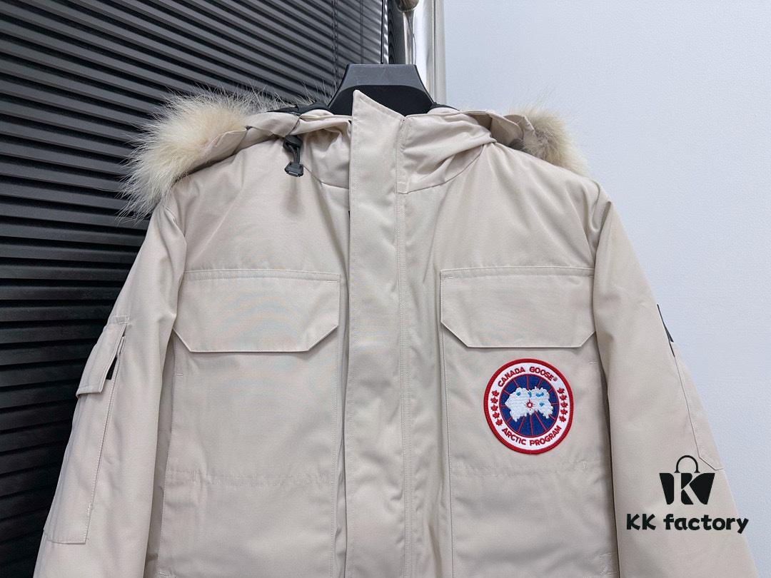 Canada Goose Expedition Parka 08 Men's and Women's Unisex Mid-Length Winter Coat - Premium Version with Wolf Fur Hood (Optional)