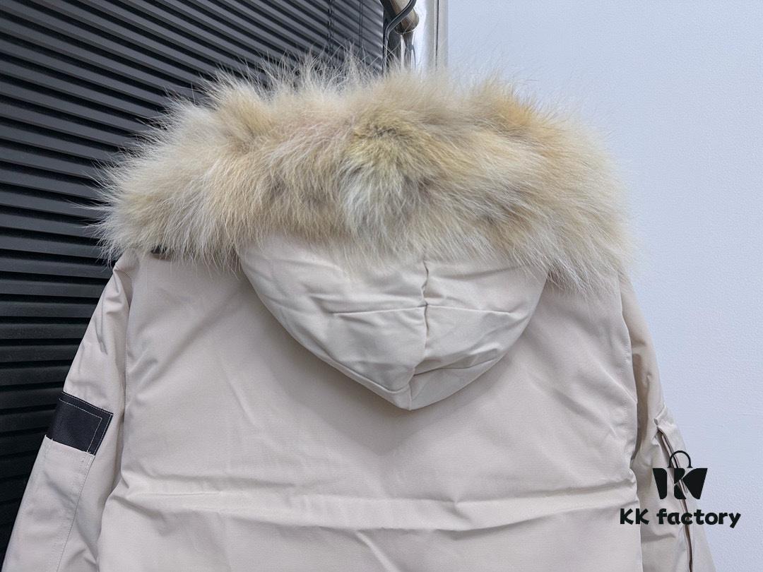 Canada Goose Expedition Parka 08 Men's and Women's Unisex Mid-Length Winter Coat - Premium Version with Wolf Fur Hood (Optional)