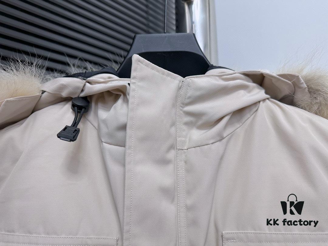 Canada Goose Expedition Parka 08 Men's and Women's Unisex Mid-Length Winter Coat - Premium Version with Wolf Fur Hood (Optional)