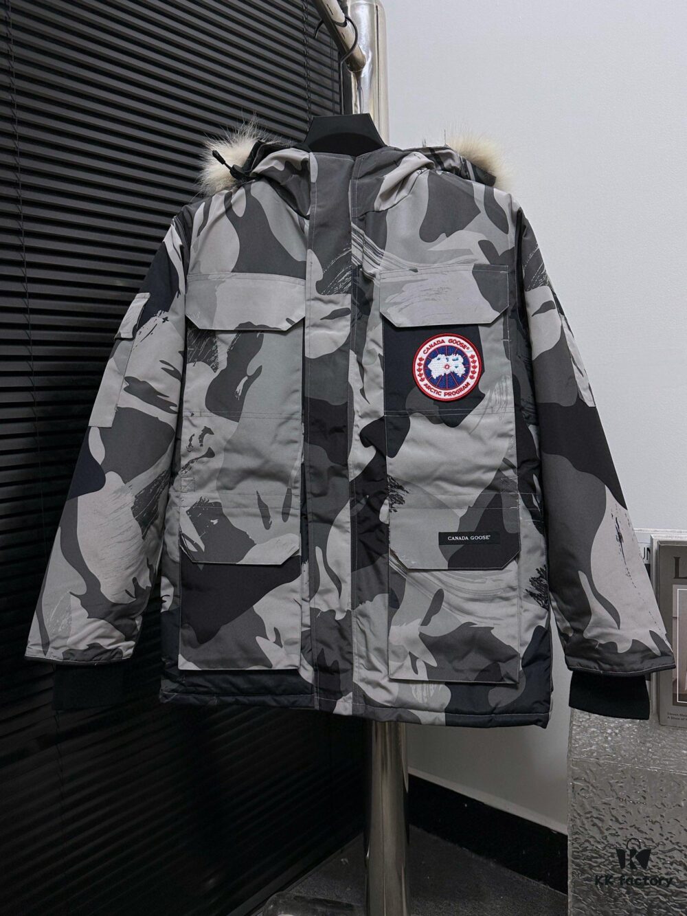 Canada Goose Expedition Parka 08 Men's and Women's Unisex Mid-Length Winter Coat - Top Counterfeit Version with Black Color (Wolf Fur Optional)