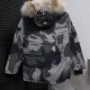 Canada Goose Expedition Parka 08 Men's and Women's Unisex Mid-Length Winter Coat - Top Counterfeit Version with Black Color (Wolf Fur Optional)