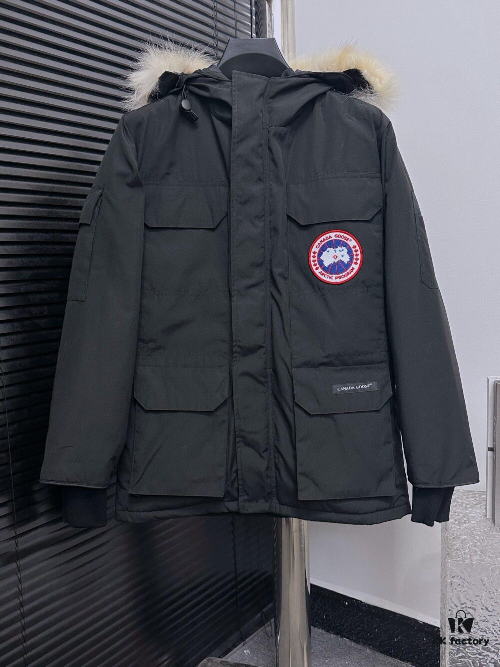 Canada Goose Expedition Parka 08 Mens/Womens Unisex Mid-Length Winter Coat - Premium Version with Black Color (Optional Arctic Wolf Fur Trim)