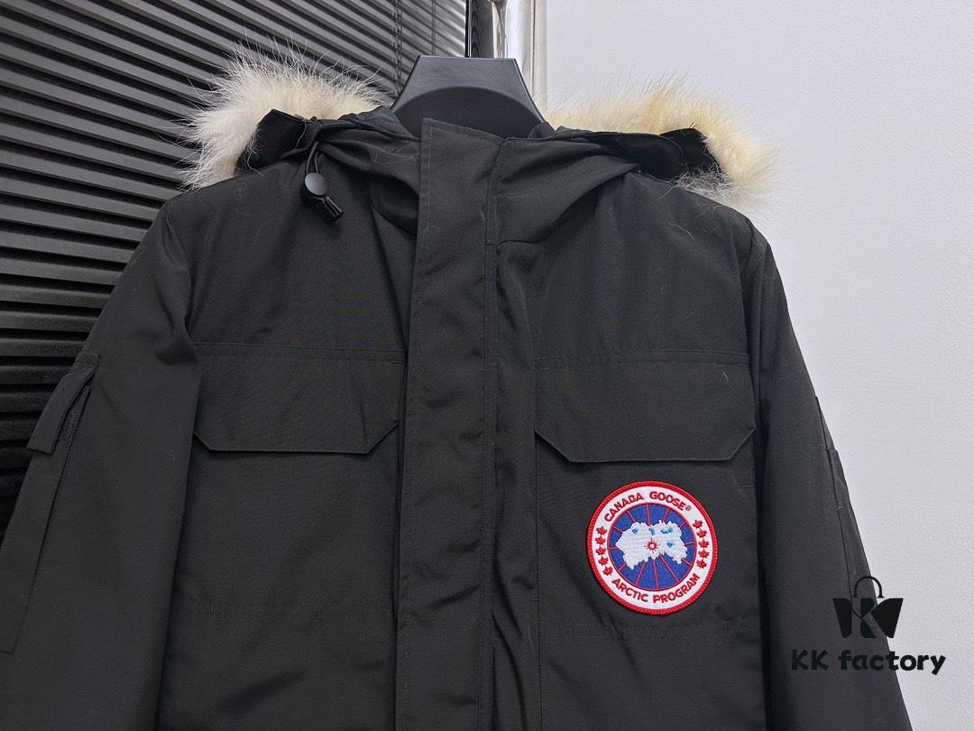Canada Goose Expedition Parka 08 Mens/Womens Unisex Mid-Length Winter Coat - Premium Version with Black Color (Optional Arctic Wolf Fur Trim)