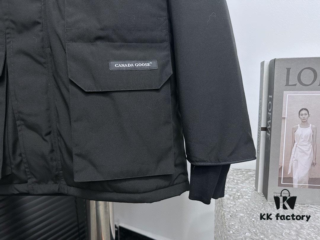 Canada Goose Expedition Parka 08 Mens/Womens Unisex Mid-Length Winter Coat - Premium Version with Black Color (Optional Arctic Wolf Fur Trim)