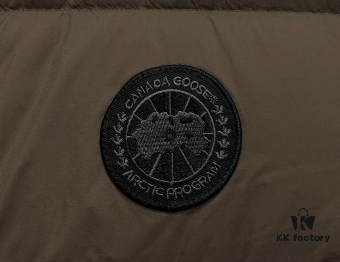 CANADA GOOSE Inspired Hooded Down Jacket, Couples Style, Popular Fashion Design with 90% White Goose Down, Black Lightweight Puff Version