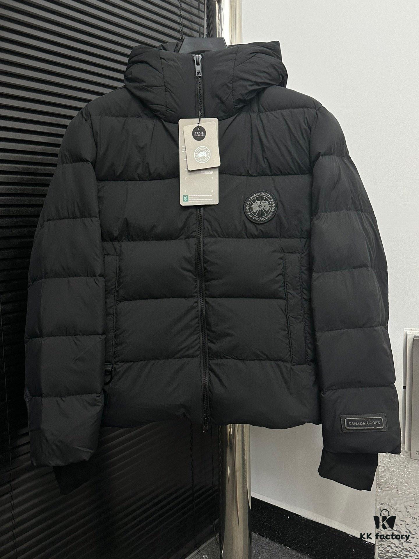 CANADA GOOSE Inspired Hooded Down Parka - Couples Style, Popular Fashion Item with 90% White Goose Down, Lightweight Puff Black Design