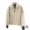 Canada Goose Simcoe Fleece Zip-Up Jacket in Apricot and Black