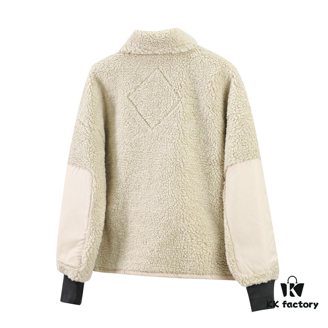 Canada Goose Simcoe Fleece Zip-Up Jacket in Apricot and Black