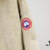 Canada Goose Simcoe Fleece Zip-Up Jacket in Apricot and Black