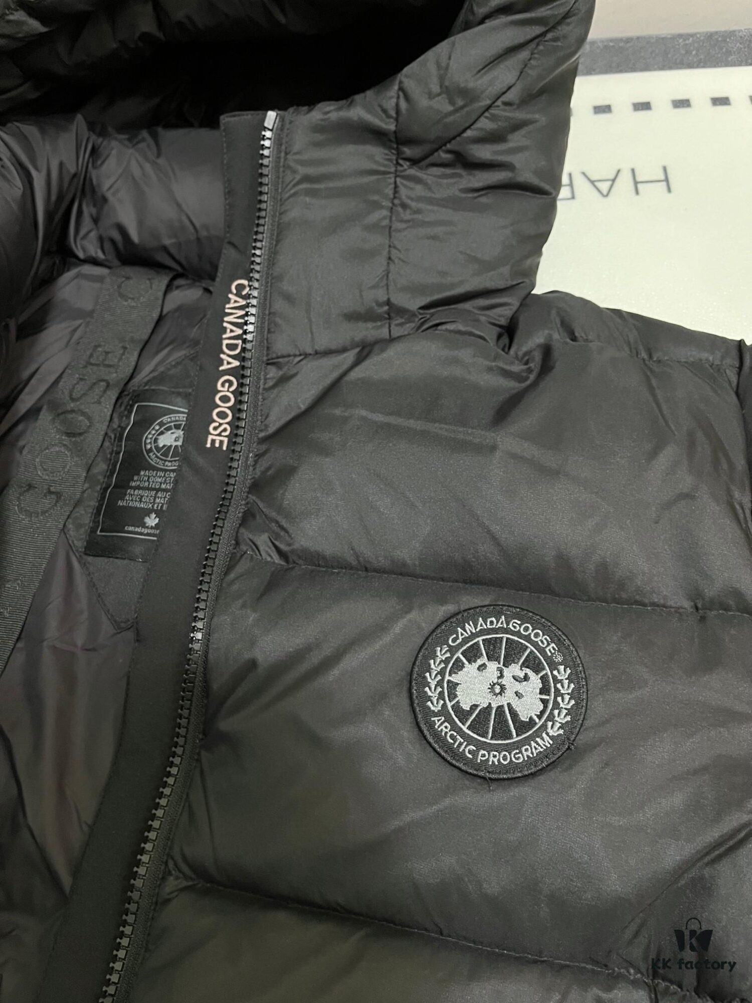 CANAND Down Jacket with Black Label, Stylish Hooded Design, 90% Goose Down Filled, Double-Layer Windproof Inner Lining, Elastic Snow Skirt, High Resilience and Warmth