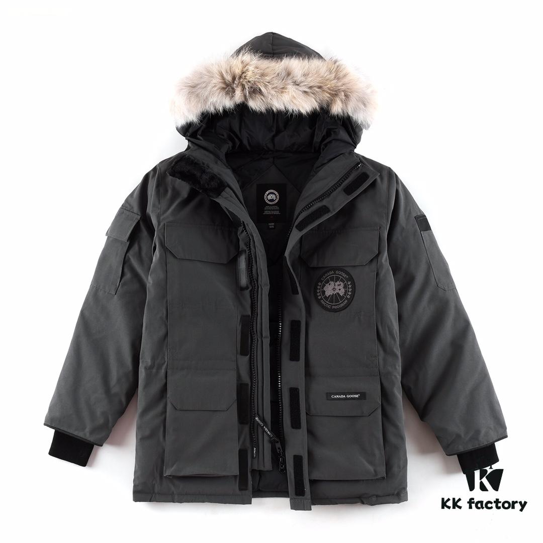 Canada Goose Expedition Parka 08 Model Graphite Gray Black Logo White Base