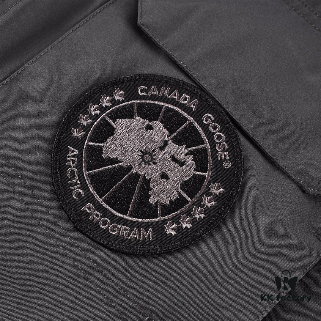 Canada Goose Expedition Parka 08 Model Graphite Gray Black Logo White Base
