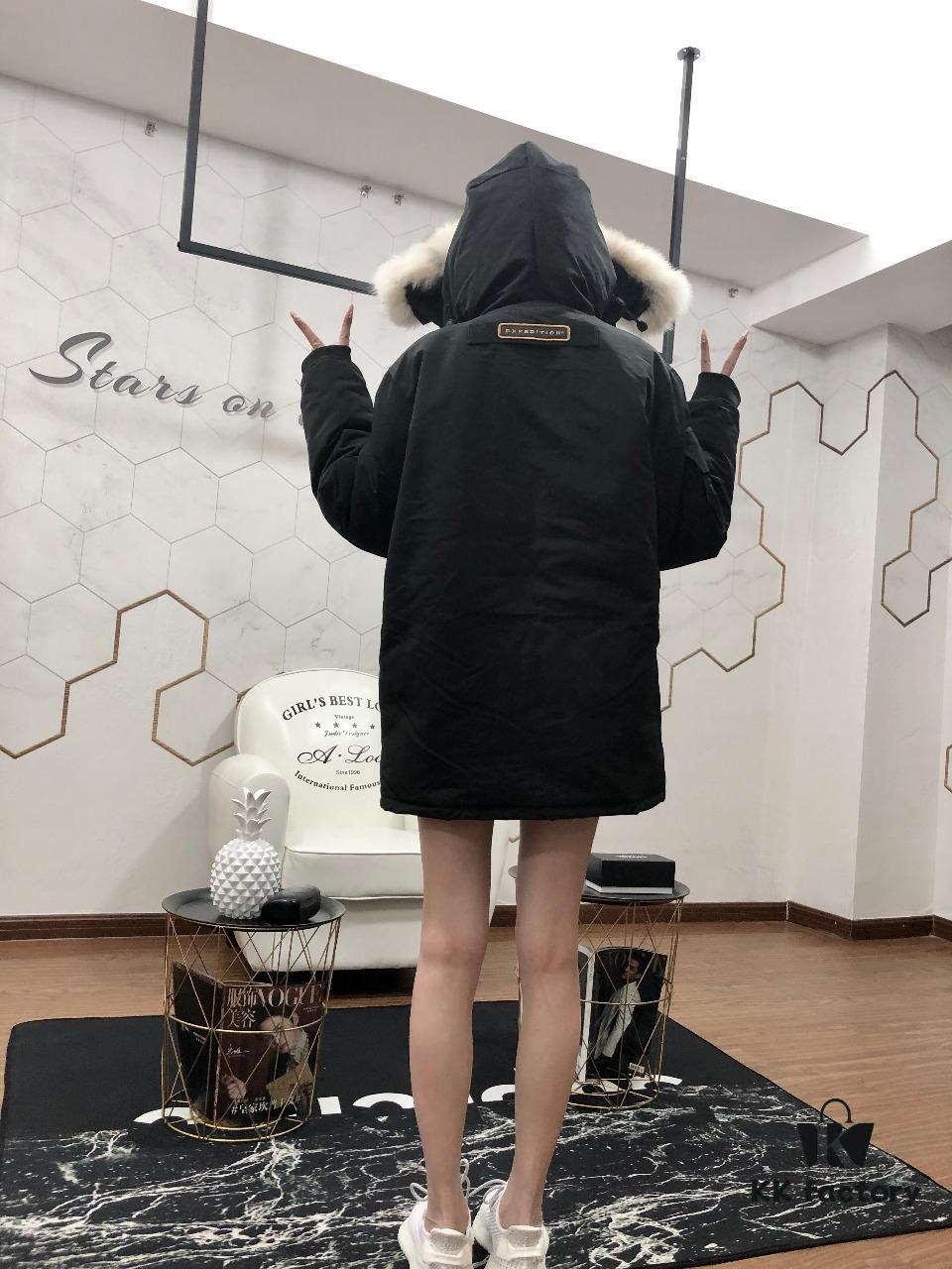 CANADA GOOSE Expedition Parka Model 08 - Men's and Women's Unisex Mid-Length Winter Coat, Black