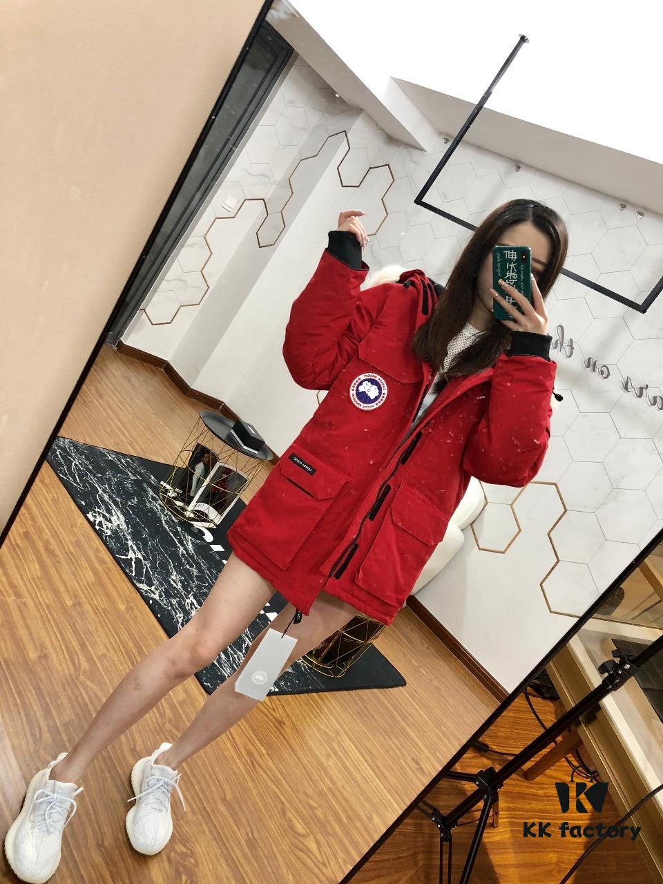 CANADA GOOSE 08 Model Expedition Parka - Men's and Women's Mid-Length Red Version