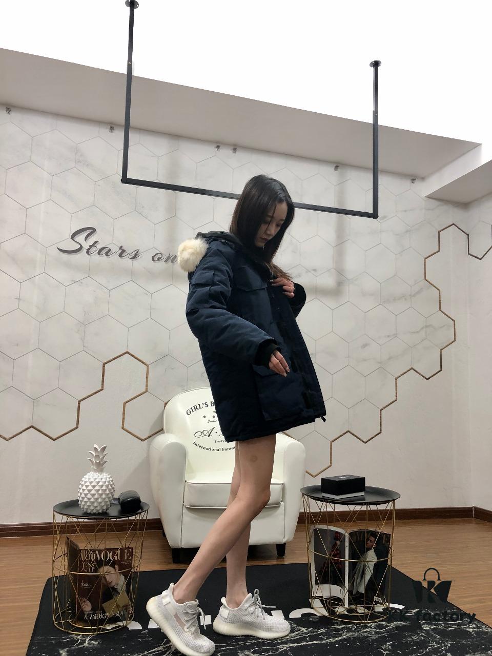 CANADA GOOSE Expedition Parka 08 Men's and Women's Mid-Length Navy Blue Version 💎 Top Tier Version