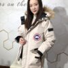 CANADA GOOSE Expedition Parka Model 08 - Unisex Mid-Length Winter Coat in Off-White