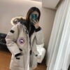 CANADA GOOSE Expedition Parka Model 08 - Unisex Mid-Length Winter Coat in Off-White